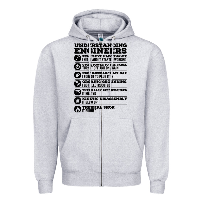 Understanding Engineers Funny Zipper Hoodie by linhVisuals | Teevron