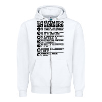 White understanding engineers funny Zipper Hoodie - linhVisuals