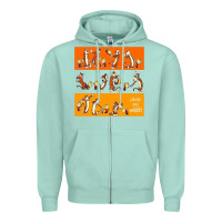 Seafoam calvin Zipper Hoodie - linhVisuals