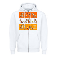 White calvin Zipper Hoodie - linhVisuals
