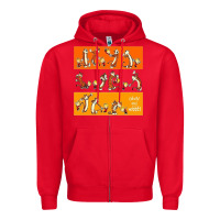 Red calvin Zipper Hoodie - linhVisuals