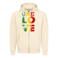 Sandshell one love rasta reggae Zipper Hoodie - linhVisuals