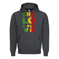 Smoke one love rasta reggae Zipper Hoodie - linhVisuals