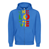 True Royal one love rasta reggae Zipper Hoodie - linhVisuals