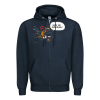 Navy calvin Zipper Hoodie - linhVisuals