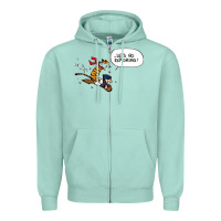 Seafoam calvin Zipper Hoodie - linhVisuals
