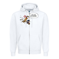 White calvin Zipper Hoodie - linhVisuals