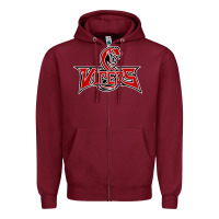Burgundy vipers sports Zipper Hoodie - linhVisuals