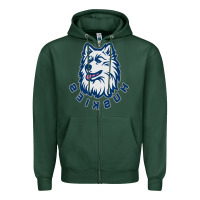 Sports Green HUSKIES Zipper Hoodie - linhVisuals