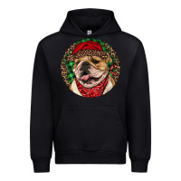 Black Christmas English Bulldog Urban Hoodie - RanaPortraitStore