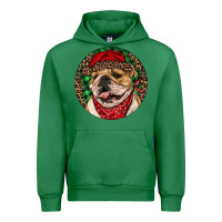 Emerald Christmas English Bulldog Urban Hoodie - RanaPortraitStore