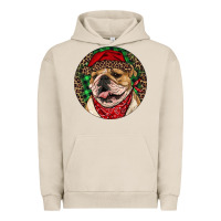Pigment French Oak Christmas English Bulldog Urban Hoodie - RanaPortraitStore