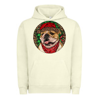 Pigment Pistachio Christmas English Bulldog Urban Hoodie - RanaPortraitStore