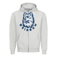 Dove Grey HUSKIES Zipper Hoodie - linhVisuals