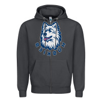 Smoke HUSKIES Zipper Hoodie - linhVisuals