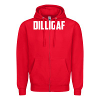 Red dilligaf    bowling Zipper Hoodie - linhVisuals