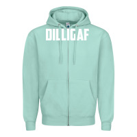 Seafoam dilligaf    bowling Zipper Hoodie - linhVisuals
