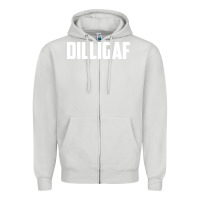 Dove Grey dilligaf    bowling Zipper Hoodie - linhVisuals