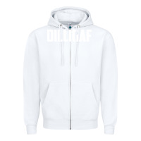 White dilligaf    bowling Zipper Hoodie - linhVisuals