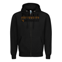 Black purdue university northwest Zipper Hoodie - linhVisuals