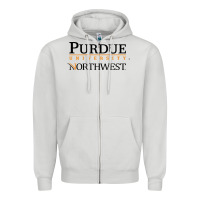 Dove Grey purdue university northwest Zipper Hoodie - linhVisuals