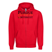 Red purdue university northwest Zipper Hoodie - linhVisuals