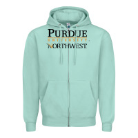 Seafoam purdue university northwest Zipper Hoodie - linhVisuals