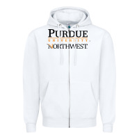 White purdue university northwest Zipper Hoodie - linhVisuals