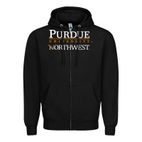 Black purdue university northwest Zipper Hoodie - linhVisuals
