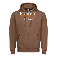 Chestnut purdue university northwest Zipper Hoodie - linhVisuals