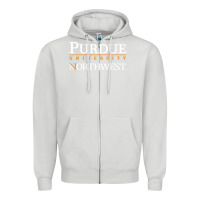 Dove Grey purdue university northwest Zipper Hoodie - linhVisuals