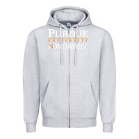 Heather Grey purdue university northwest Zipper Hoodie - linhVisuals