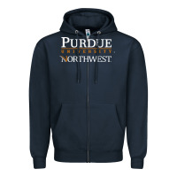 Navy purdue university northwest Zipper Hoodie - linhVisuals