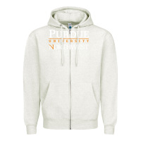 Oatmeal Heather purdue university northwest Zipper Hoodie - linhVisuals