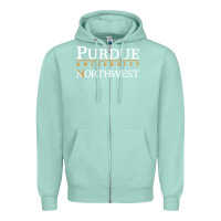 Seafoam purdue university northwest Zipper Hoodie - linhVisuals