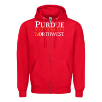 Red purdue university northwest Zipper Hoodie - linhVisuals