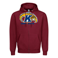 Burgundy kent Zipper Hoodie - linhVisuals