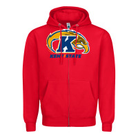 Red kent Zipper Hoodie - linhVisuals