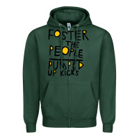 Sports Green Foster The People Pumped Up Kicks Zipper Hoodie - linhVisuals
