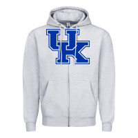 Heather Grey kentucky Zipper Hoodie - linhVisuals