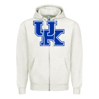 Oatmeal Heather kentucky Zipper Hoodie - linhVisuals