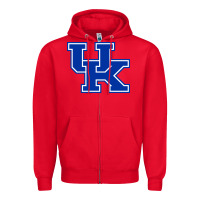 Red kentucky Zipper Hoodie - linhVisuals