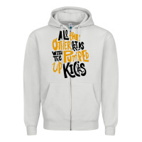 Dove Grey Foster The People Pumped Up Kicks Zipper Hoodie - linhVisuals