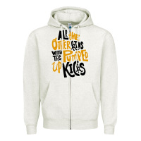 Oatmeal Heather Foster The People Pumped Up Kicks Zipper Hoodie - linhVisuals