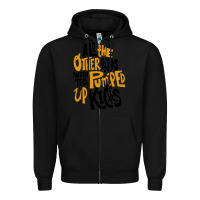 Black Foster The People Pumped Up Kicks Zipper Hoodie - linhVisuals