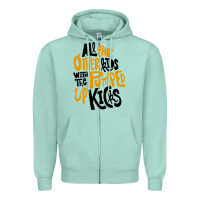 Seafoam Foster The People Pumped Up Kicks Zipper Hoodie - linhVisuals