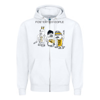 White Foster The People Call It What You Want Zipper Hoodie - linhVisuals