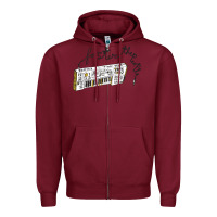 Burgundy Foster The People Torches Zipper Hoodie - linhVisuals