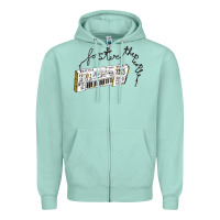 Seafoam Foster The People Torches Zipper Hoodie - linhVisuals