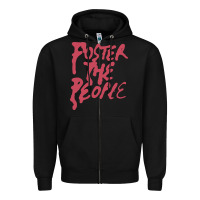 Black Foster The People Zipper Hoodie - linhVisuals